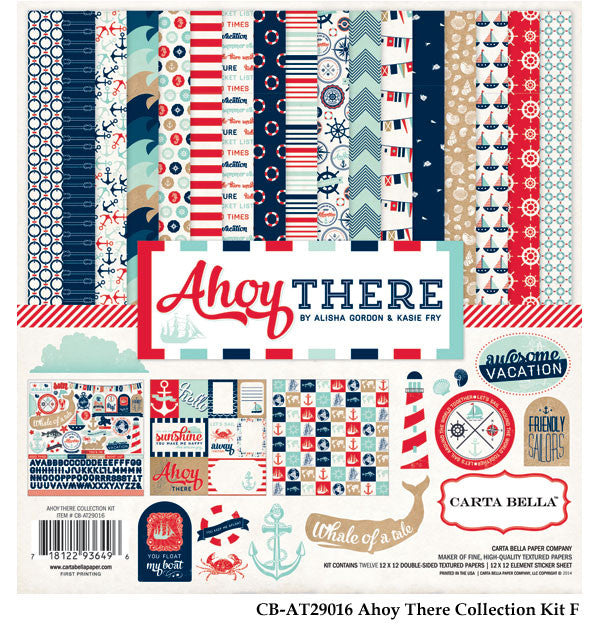 image_9bce951e-177f-4900-b610-84d304c985e3.jpeg Carta Bella AHOY THERE 12"X12" Scrapbook Cruise Ocean Kit - Image 1