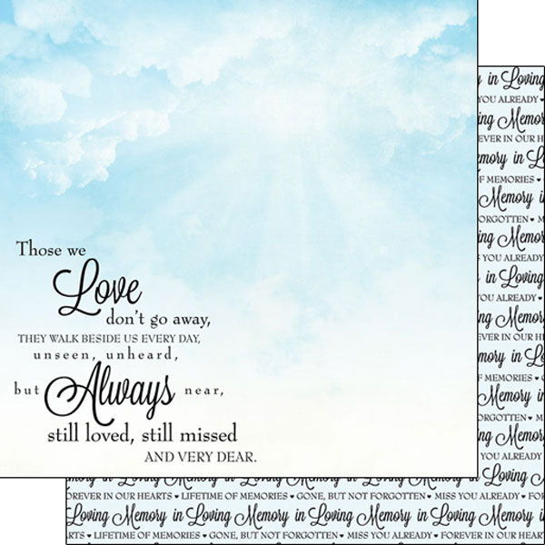 image_9c2969ea-88b3-407b-a965-eb43e037f453.jpg IN LOVING MEMORY 12"X12" Scrapbook Customs Paper - Image 1