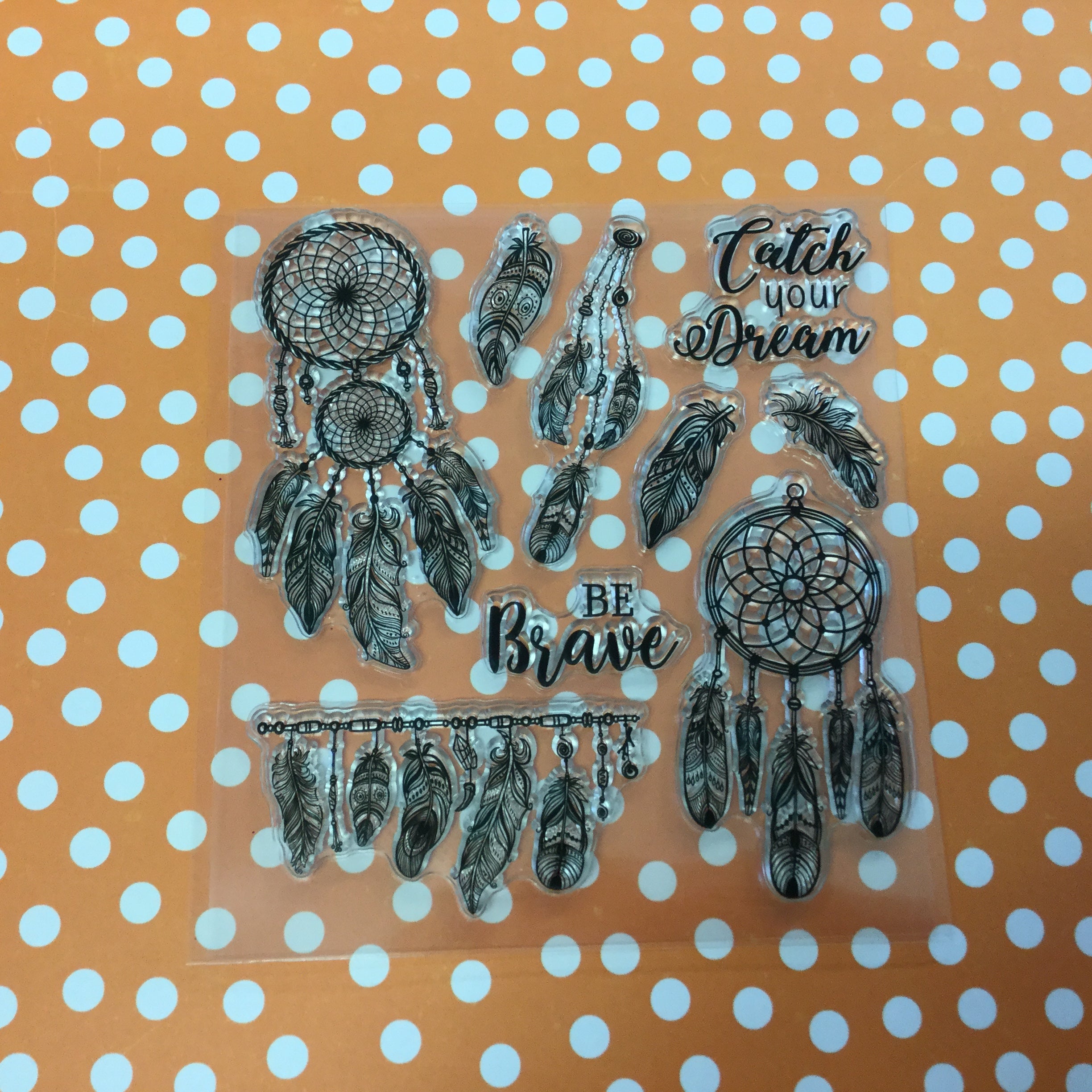 image_9cd6ee9a-5e28-483b-b8e2-7a5b0a88588c.jpg Crafter Square CATCH YOUR DREAMS Clear Stamps - Image 1