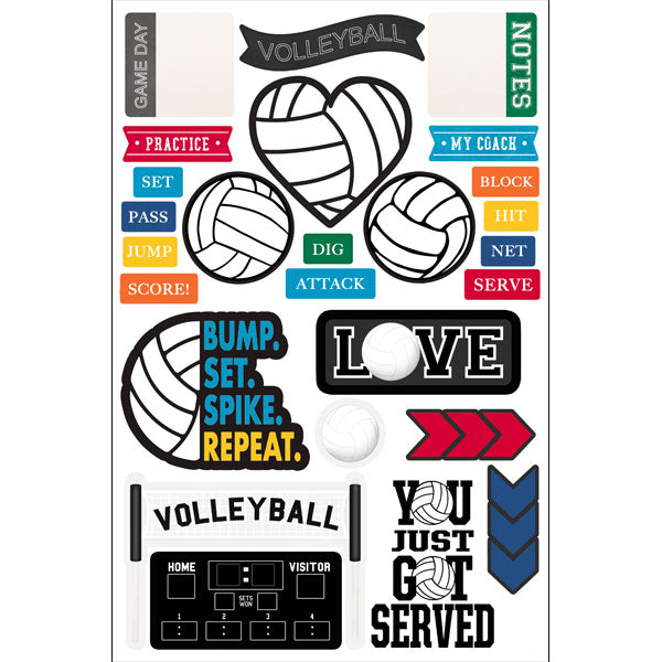 image_9cfc9dbd-7f6b-4e6a-96ec-88533b025491.jpg Scrapbook Customs VOLLEYBALL EMBELLISHMENTS Laser DieCuts - Image 1