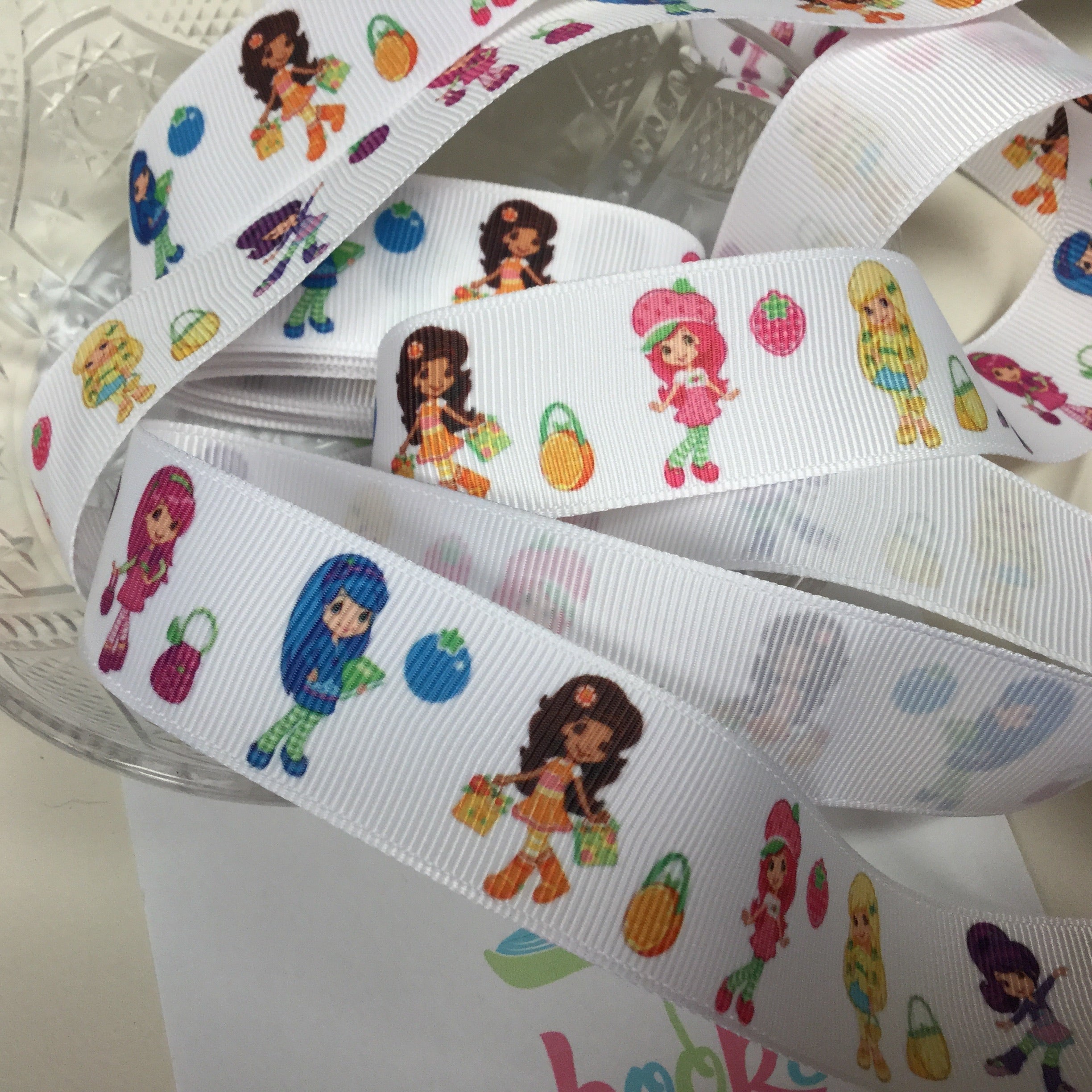 image_9dc94d64-f809-48f4-8a82-30ba323fc0c9.jpg Strawberry Shortcake Cartoon Character Ribbon 1 yard - Image 1