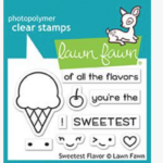 Lawn Fawn SWEETEST FLAVOR Ice Cream Clear Stamps 10pc