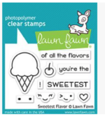 Lawn Fawn SWEETEST FLAVOR Ice Cream Clear Stamps 10pc