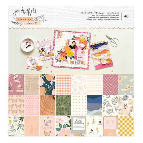 image_9eeaf2cc-5959-4958-813b-e4e4728414fb.jpg Jen Hadfield PEACEFUL HEART 12"X12" Paper Pad 48pc - Image 1