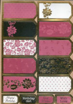 Kanban VINTAGE TAGS Paper Craft Foil DieCut Card Topper 14pc - Image 2