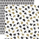 Echo Park GRAD Cap & Gown 12x12 Scrapbook Paper
