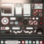 StoryTellers 100%BEST DAD 4-1 DIECUTS 12"X12"