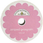 Doodlebug BABY GIRL Striped Grosgrain Ribbon 1 yard - Image 2