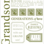 SRM Say It With Stickers GRANDSON Scrapbook Cards