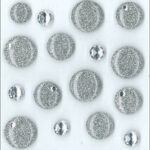 Ek Success Jolee's Boutique SILVER DOTS Sticker 16pc