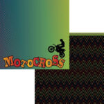 Racing Moxxie RACING 1 Scrapbook Sports Sheet 12"X12"