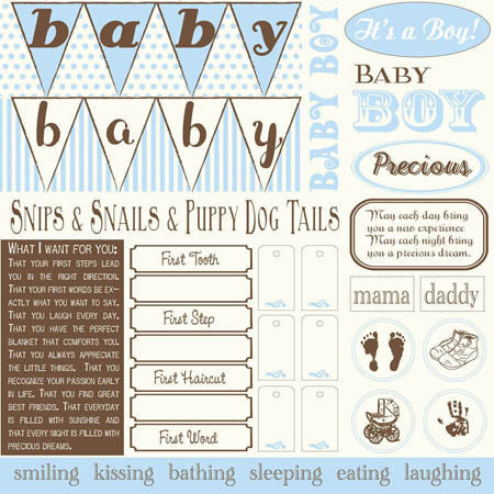 image_a4b3a958-fd70-4e8f-910c-6aa16fe6eaf6.jpeg Canvas Corp IT'S A BOY 12X12 Scrapbook Baby Paper - Image 1