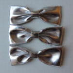 Maya Road SHINE BOWS 2.5"X.8" Disco Silver 3pc