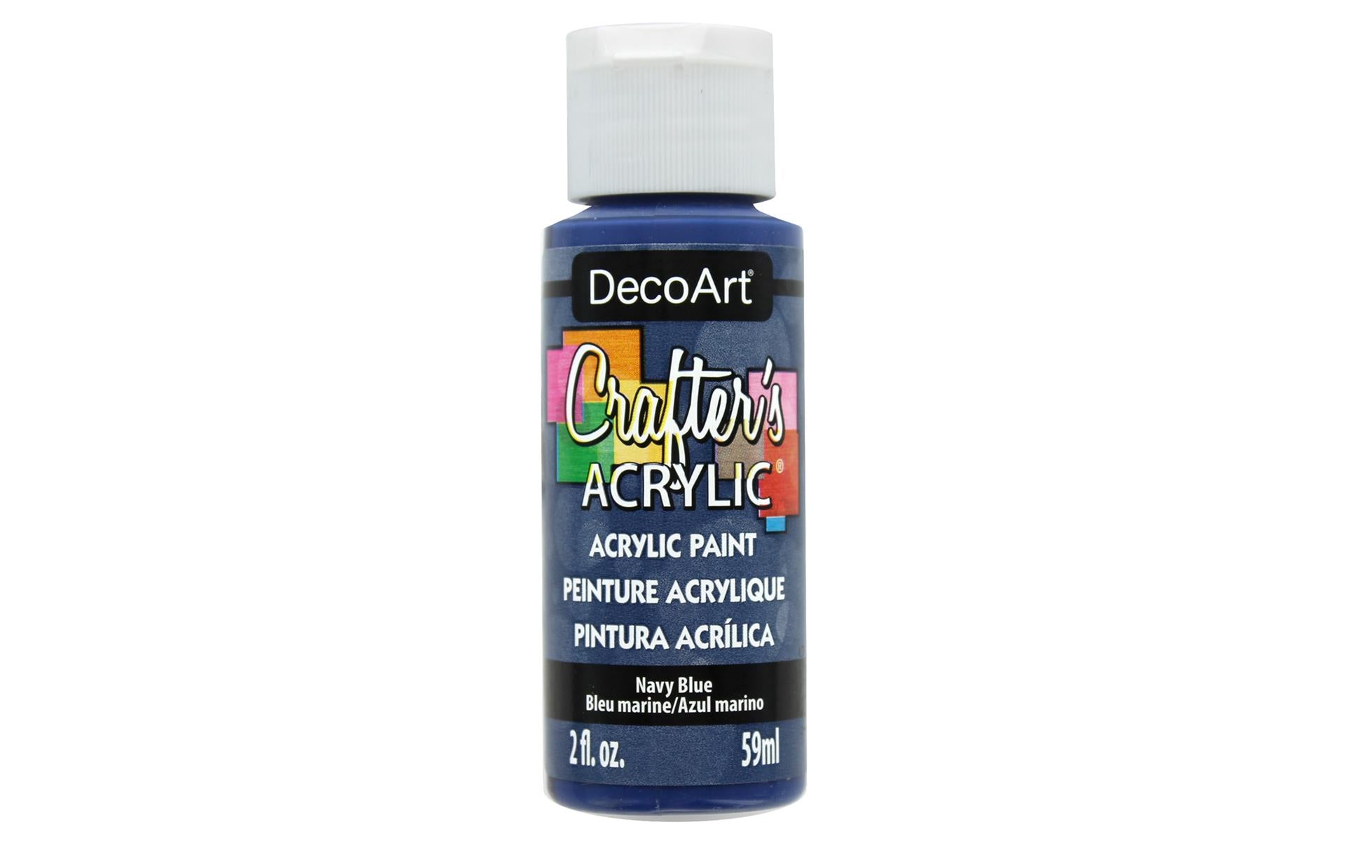 image_a64e50bd-3e80-48da-9957-a321dc3c0845.jpg DecoArt Crafter's Acrylic NAVY BLUE Acrylic Paint 2oz - Image 1
