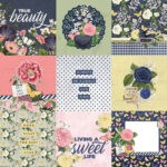 Simple Stories Simple Vintage Indigo Garden 4X4 ELEMENTS 12x12 Scrapbook Paper - Image 2