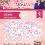 Crafter’s Companion Say it with Flowers PRETTY PEONIES STAMP & DIE SET 6pc