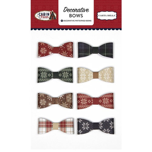 image_a6cf6741-a651-4dd7-b923-e1911eeb1670.jpg Carta Bella Cabin Fever Decorative BOWS 8pc - Image 1