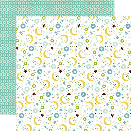 image_a71405fb-bbd7-423c-81e4-8e22a4cc7d8a.jpg Echo Park Bundle of Joy OVER THE MOON 12"X12" Scrapbook Paper - Image 1