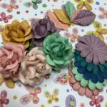 Sweet Roses 4” Leaves and Daisies PAIGE EVANS BLOOMING WILD  15pc