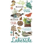 Simple Stories Simple Vintage Lakeside CHIPBOARD STICKERS 25pc - Image 2