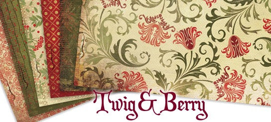image_a8284562-3ce3-4f03-8ed4-6b2c98885421.jpg Kaisercraft TWIG & BERRY Collection 12"X12" 1 Sheet - Image 1
