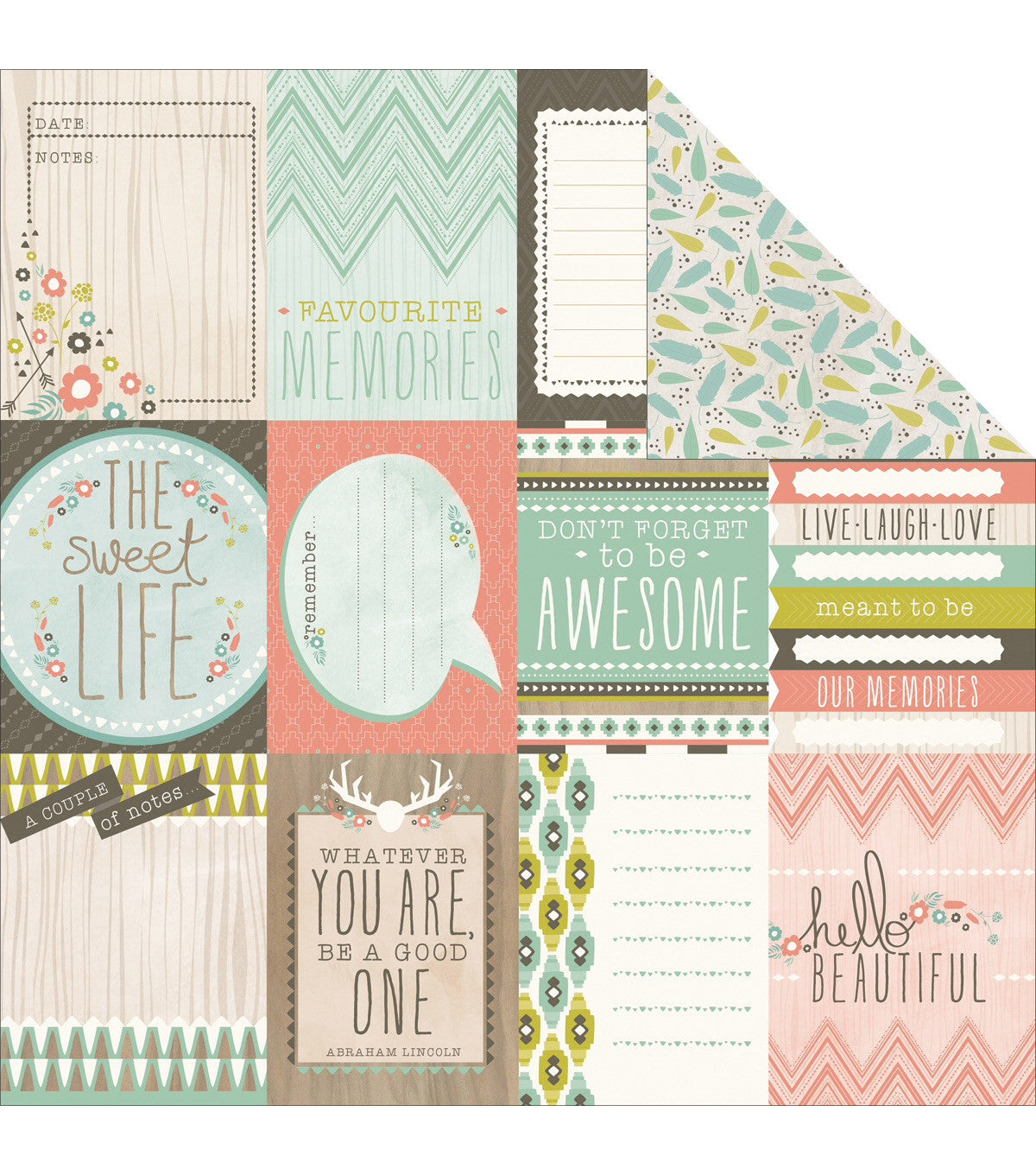 image_a8721f7a-3b3c-4e0c-972f-ed555d5d16cb.jpg Kaisercraft BOW & ARROW Double-Sided 12"X12" Cardstock Sheet - Image 1