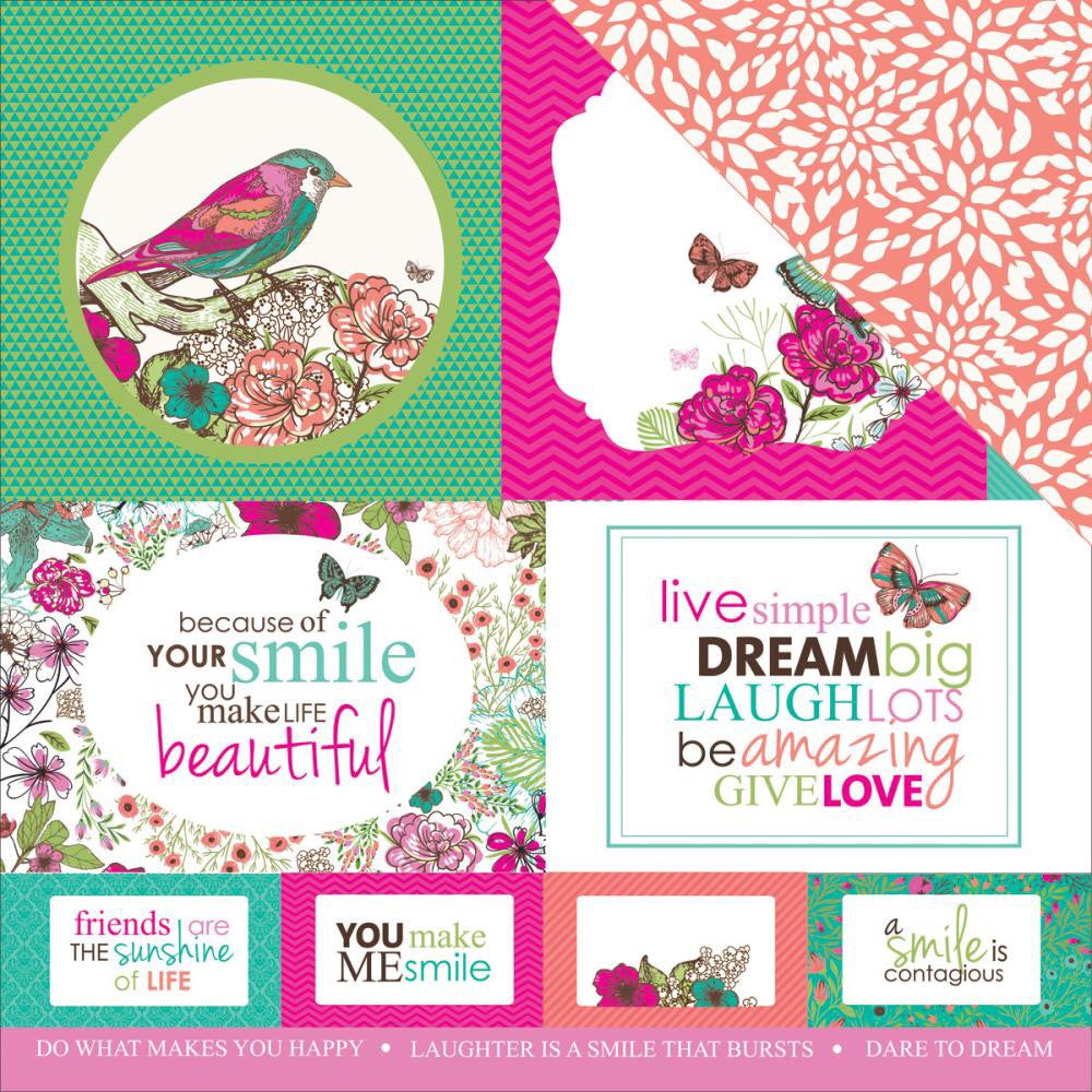 image_a996659a-34c1-4521-bf3a-900971f6c2f4.jpg Kaisercraft Fly Free CONFIDANTE 12"X12" Scrapbook Paper - Image 1