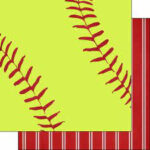 Scrapbook Customs SOFTBALL LIFE Paper Set 12"X12" Paper 12 Sheets - Image 3