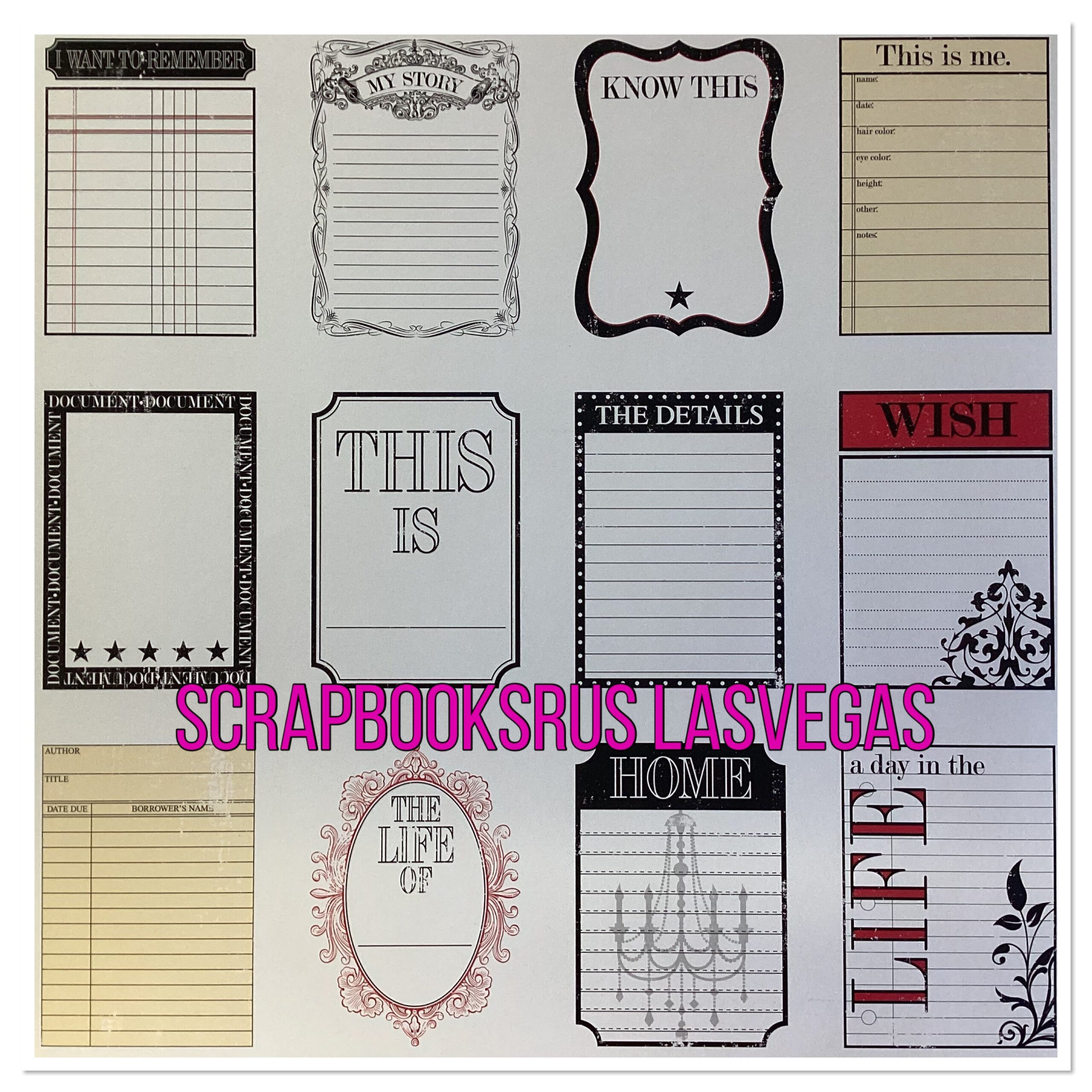 image_ab6af552-ffc4-479c-84c1-2af24c36e957.jpg Teresa Collins LIFE DOCUMENTED 12X12 Scrapbook Paper - Image 1
