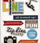 ZIP LINE ADVENTURE Scrapbook Customs Zipline Sticker 13pc
