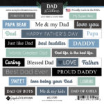 Dad Stickers DAD WORDBITS 6X6 Scrapbook Stickers 25pc