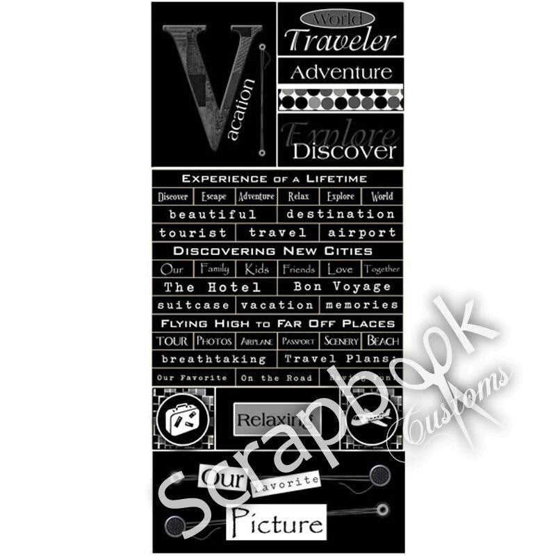 image_acc67106-4e70-4e3c-9255-b5449212a161.jpg WORLD TRAVELER Scrapbook Customs 12"X 6" Stickers 44 pc - Image 1
