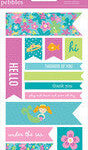 Pebbles Party Mermaid Adhesive LABELS 13 pc