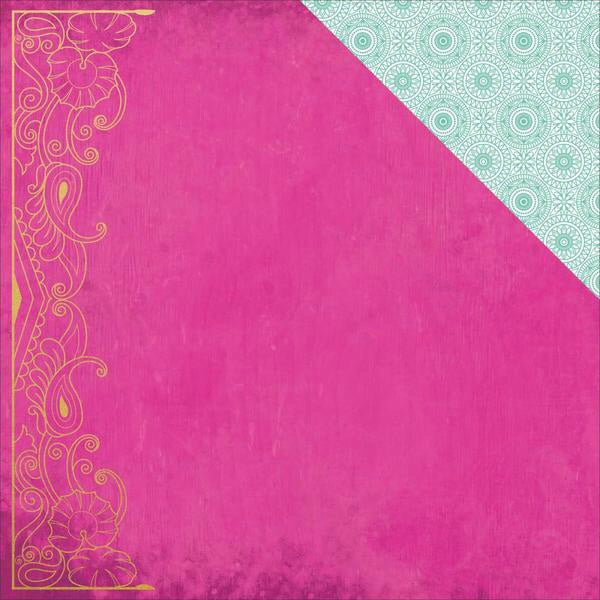 image_aeb9ce45-e6da-48a9-ad1d-203252d41a4e.jpg Kaisercraft Bombay Sunset MUSIC 12"X12" Scrapbook Sheet - Image 1