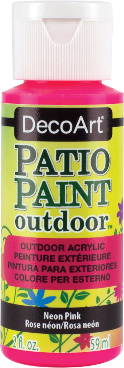 image_b0086ee9-5b82-4780-b1bc-6aea680404ac.jpg DecoArt NEON PINK Patio Paint Outdoor Acrylic Paint 2oz - Image 1