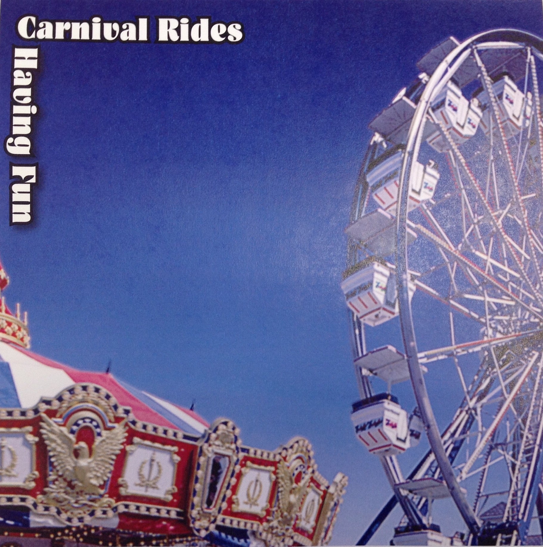 image_b0621397-3afa-4232-a351-bcecc4abf02a.jpeg Scrapbook Customs CARNIVAL RIDES Travel 12"X12" Paper - Image 1