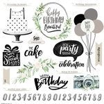 Scrapbook Customs HER BIRTHDAY Sticker 12"X12"