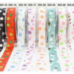 May Arts 7/8" Grosgrain Bubble Dot Ribbon 1 yard