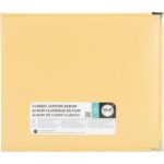 We R Classic Leather Album BUTTERCUP 12"X12" D Ring Memory Scrapbook