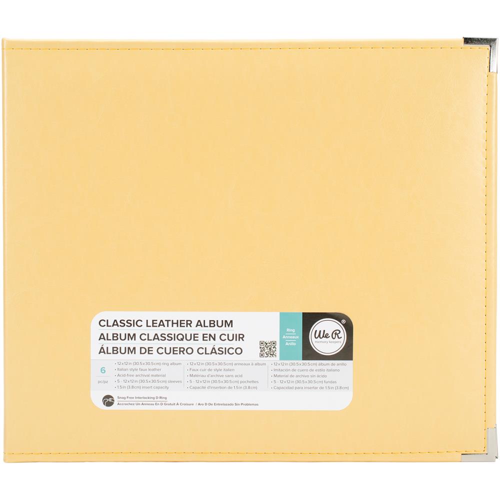 image_b0ec6708-b112-4882-9e62-8af22532a6af.jpg We R Classic Leather Album BUTTERCUP 12"X12" D Ring Memory Scrapbook - Image 1
