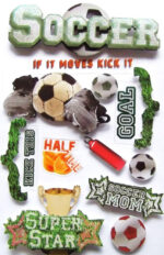 Paper House SPORTS 3D Scrapbook Stickers 4.5"x 7" - Image 9