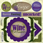 Stamping Station VINEYARD UNCORKED Stickers 11 pc Vineyard