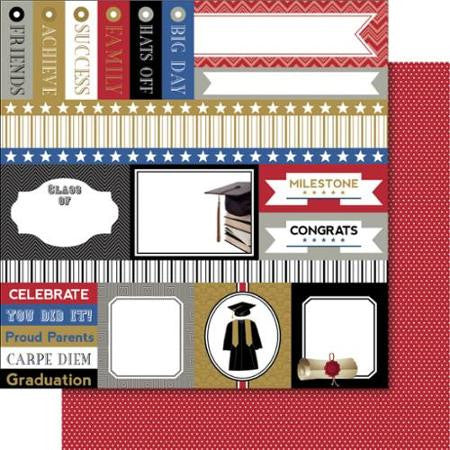image_b39ff29e-7183-4818-a83f-e5ac3994effb.jpeg Bella GRADUATION Collection 12"X12" Scrapbook Paper - Image 1