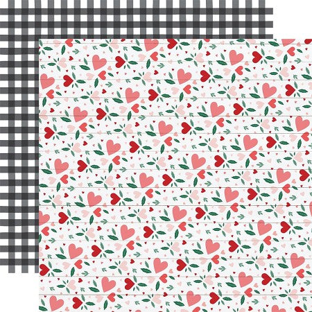 image_b3b1eec4-55bb-4cc1-8b5b-7b95616c1d19.jpg Echo Park Hello Valentine TRUE LOVE 12"X12" Scrapbook Paper - Image 1