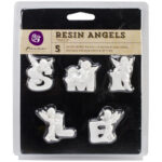 Prima SMILE Resin Angel Embellishments 5pc