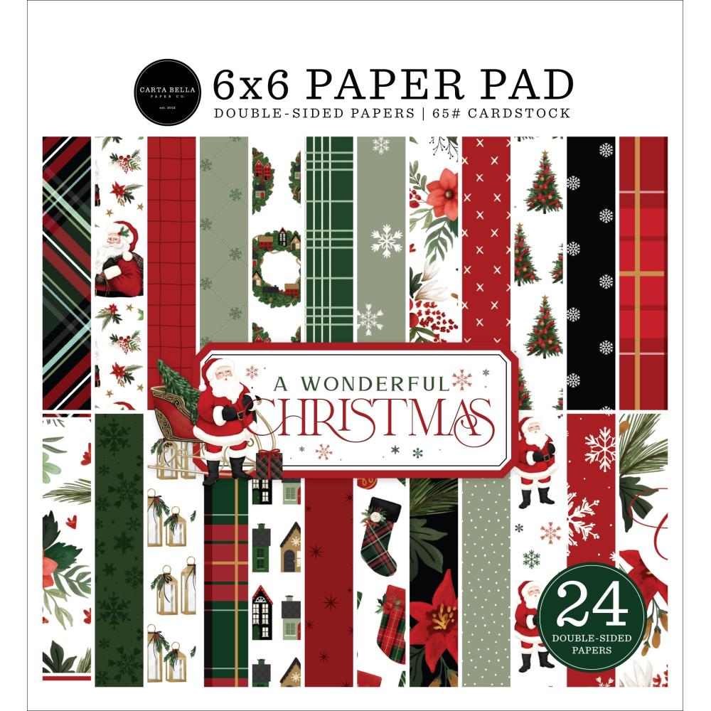image_b508b455-c87f-4c13-97d6-15cbb466556e.jpg Carta Bella A WONDERFUL CHRISTMAS 6"X6" Paper Pad - Image 1