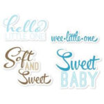 Imaginisce MY BABY BOY Diecuts Phrases 12pc 400517