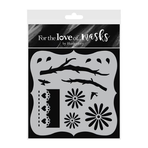 image_b86fd490-6379-4853-bedb-5f290f64b65f.jpg Hunkydory Crafts For the Love of Mask BLOSSOMING BIRDCAGE - Image 1