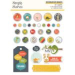 Simple Stories Pet Shoppe Decorative BRADS & CHIPBOARD Pieces 27pc - Image 2