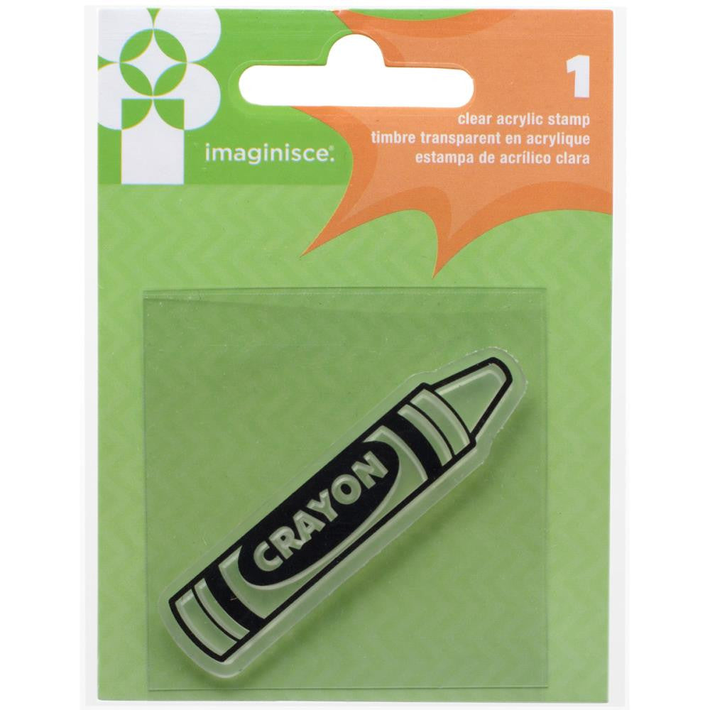 image_b936e285-b561-43a1-afa4-731778cda48b.jpeg Imaginisce FAMILY FUN Crayon Clear Acrylic Stamp 1pc - Image 1